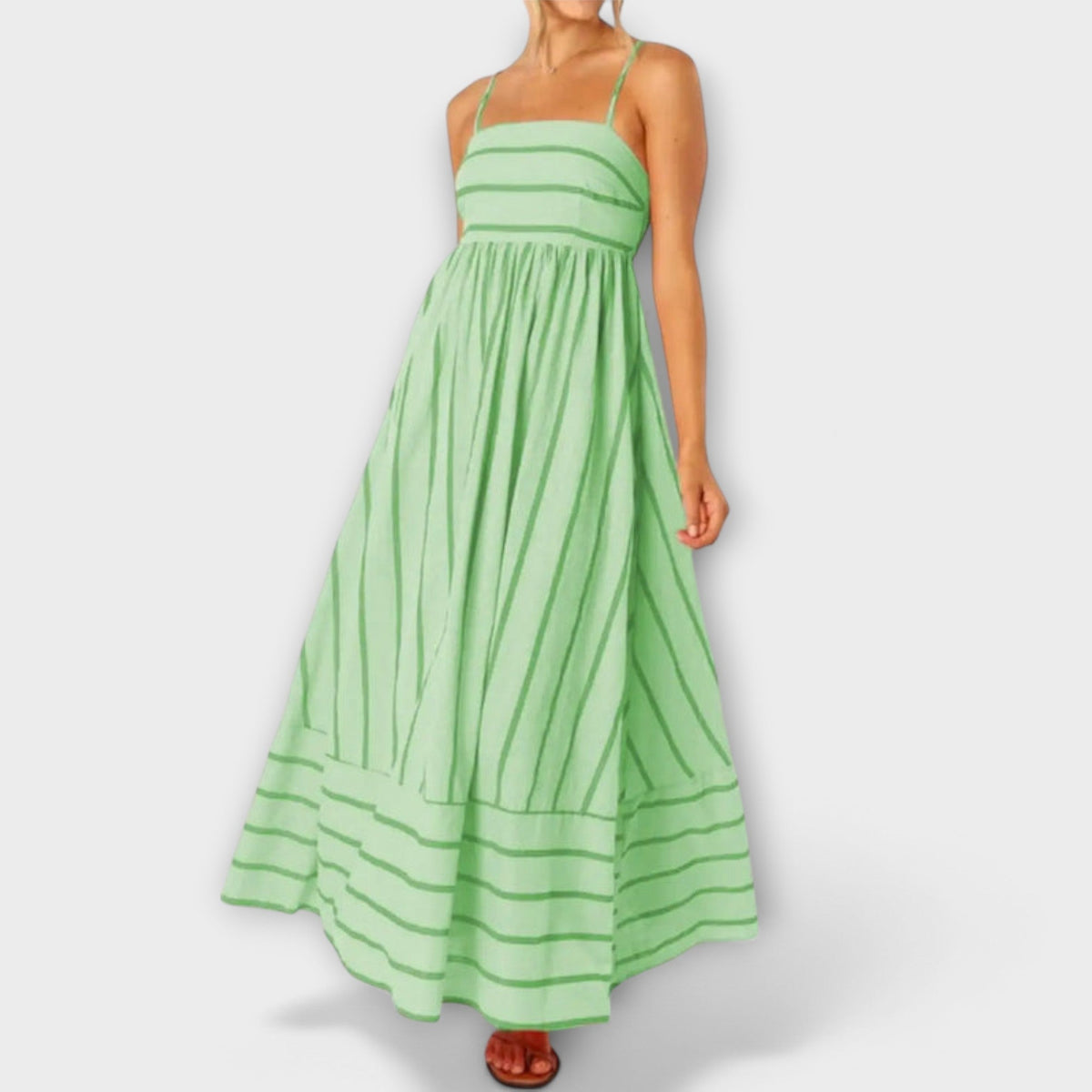Svea - Robe Longue Rose Rayée