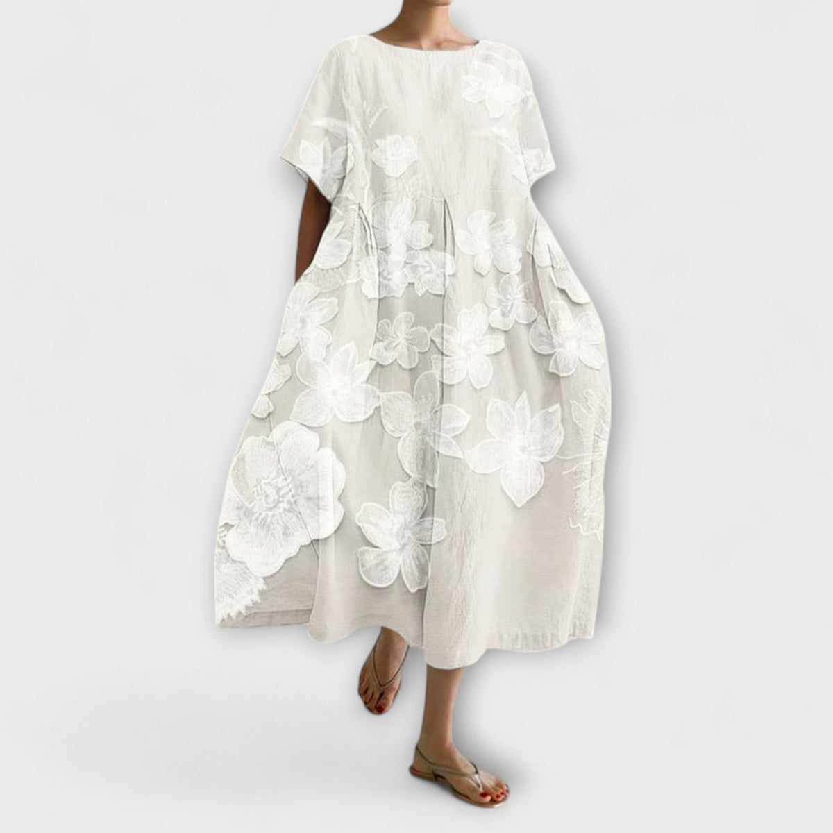 Olivia - Robe Élégante à Motif Floral
