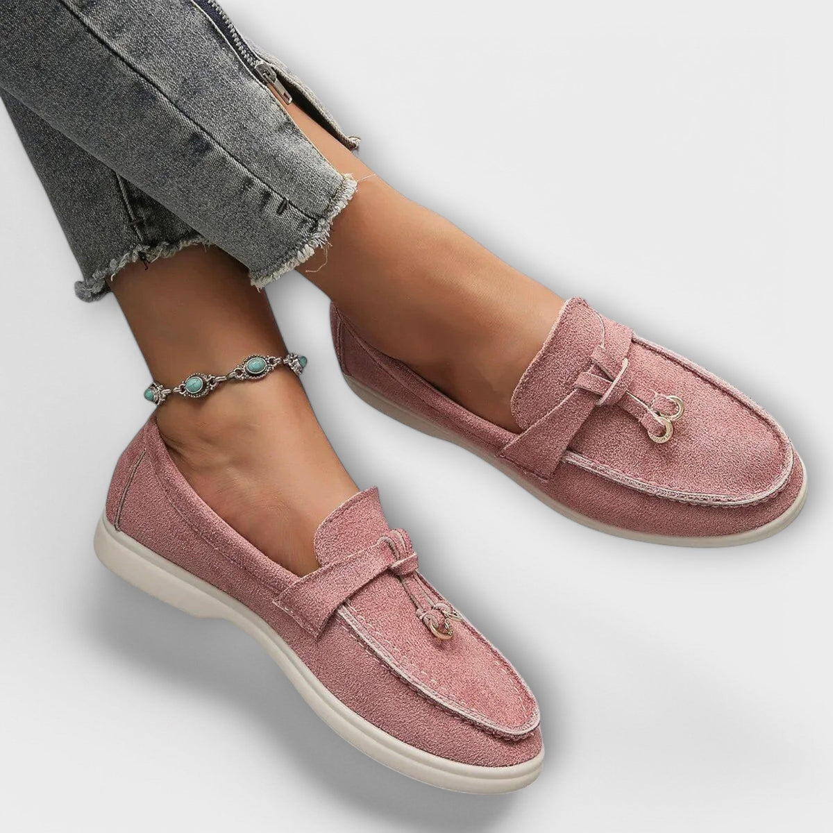 Gerlinde - Mocassins Beiges Élégants
