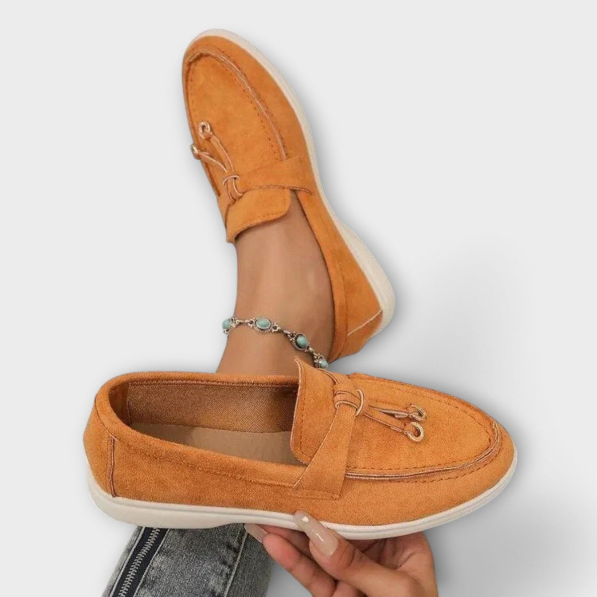 Gerlinde - Mocassins Beiges Élégants