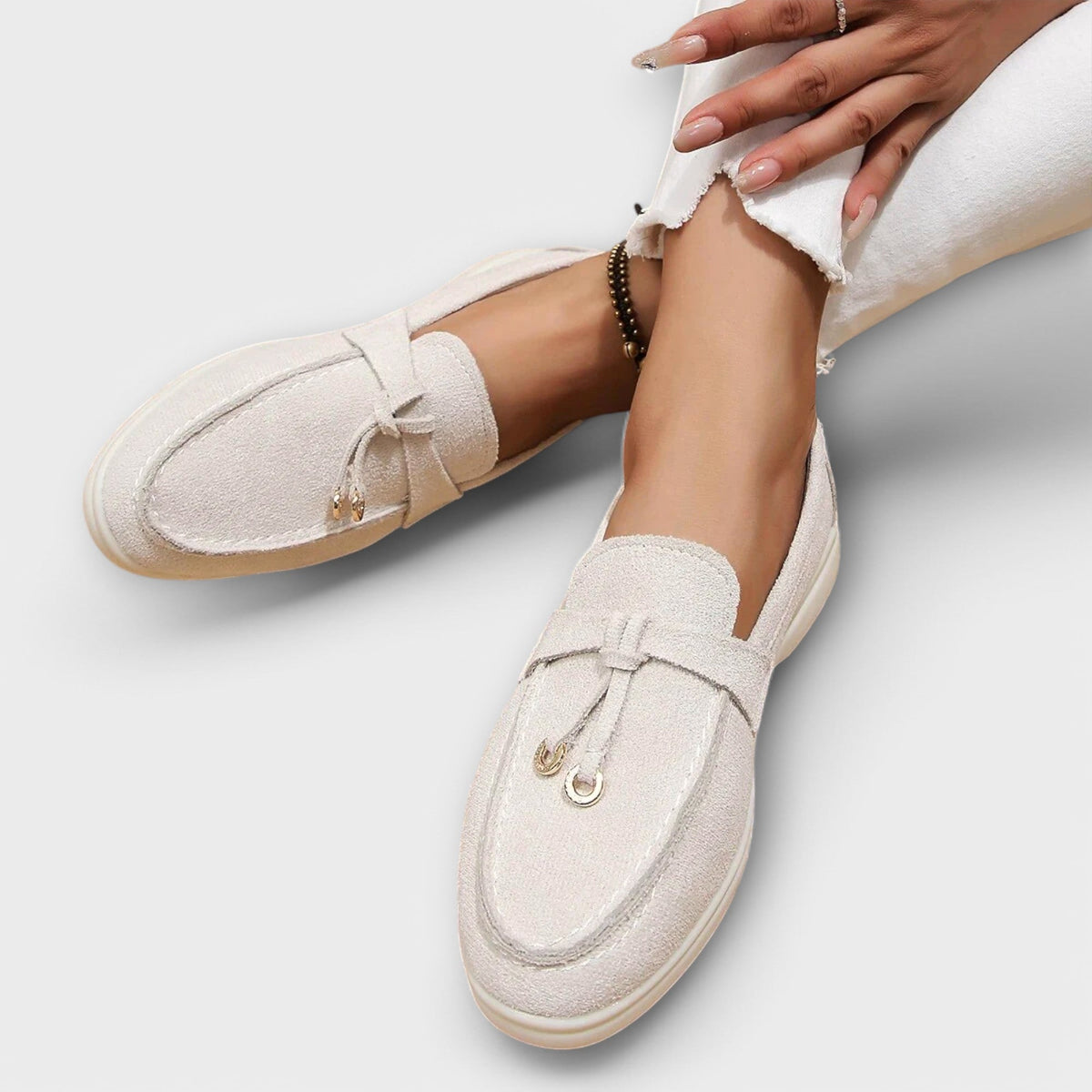 Gerlinde - Mocassins Beiges Élégants