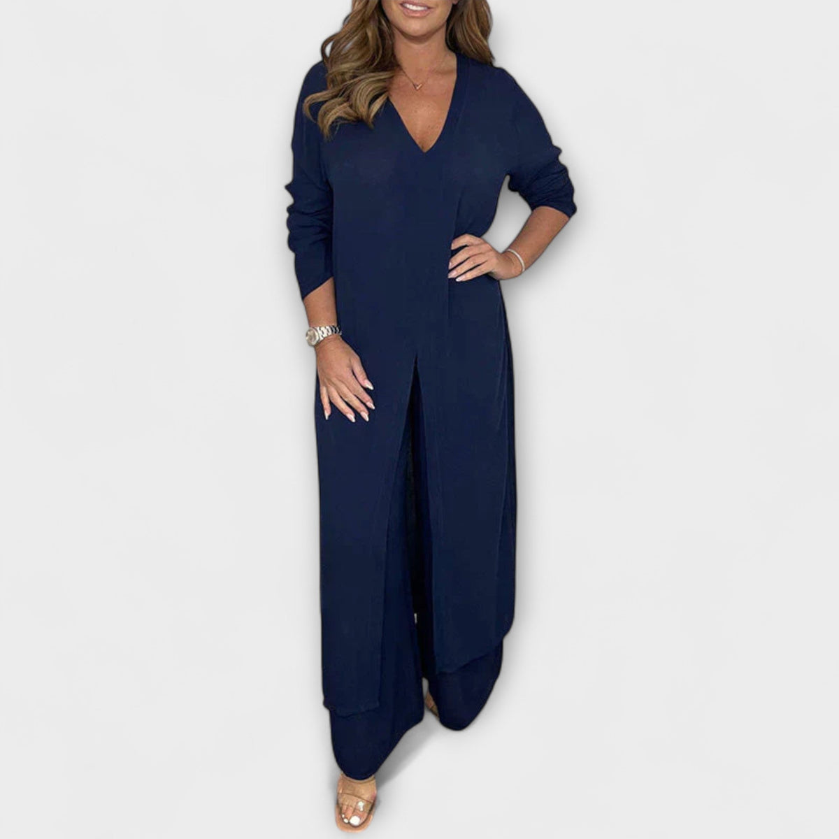 Ensemble Coordonné Élégant Vert Olive