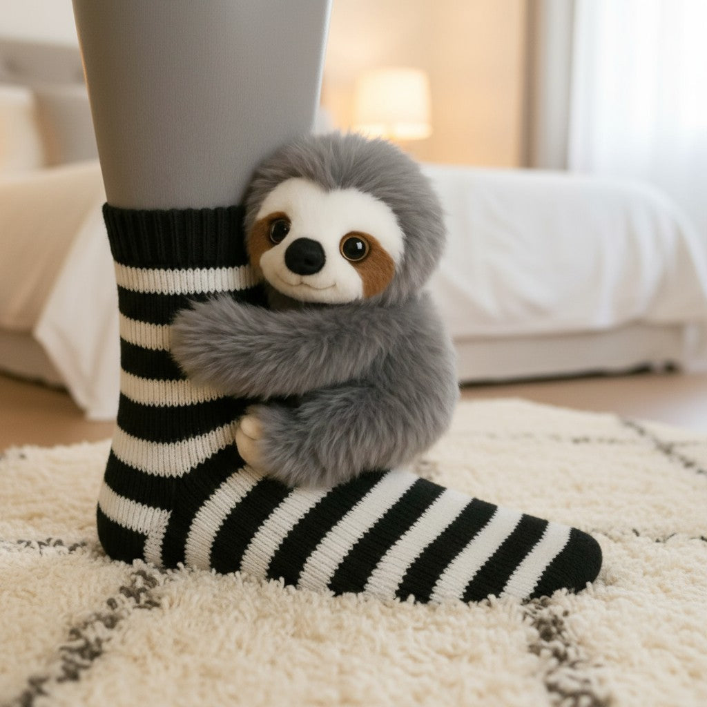 Sofía - Chaussettes rayées à revers