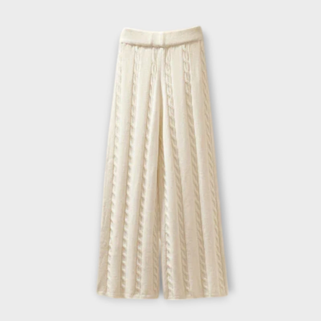 Lucy - Ensemble Tricoté Crème avec Gilet