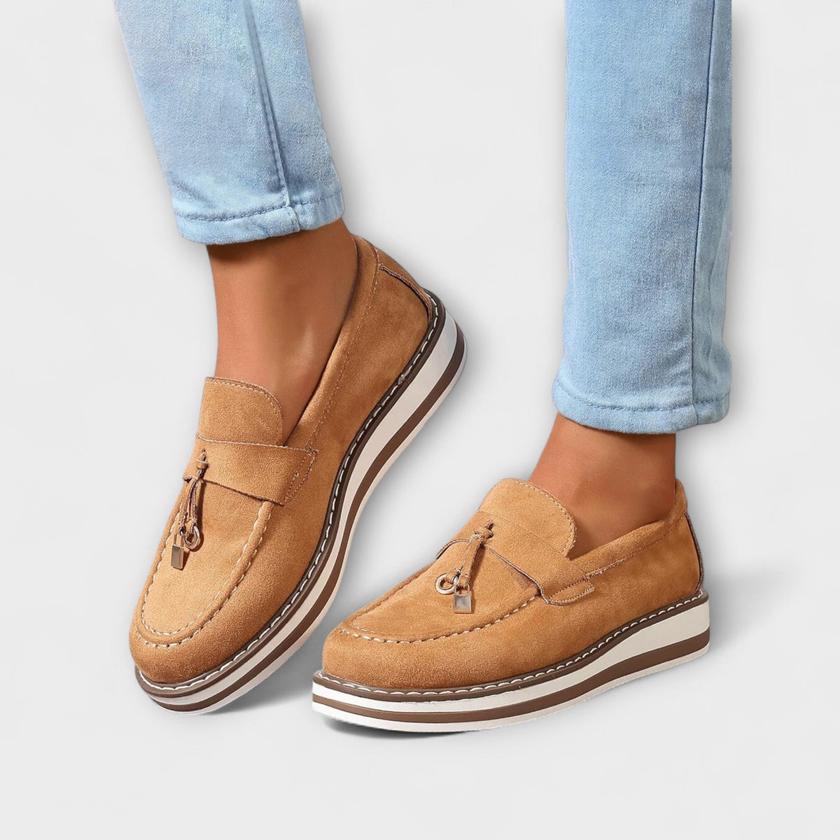 Helga - Mocassins Plateforme Roses