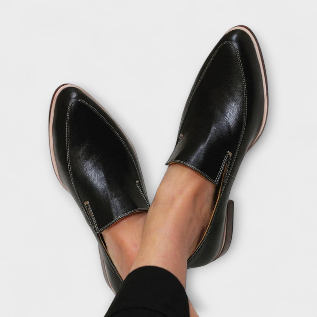 Hildrun - Mocassins en Cuir Noir
