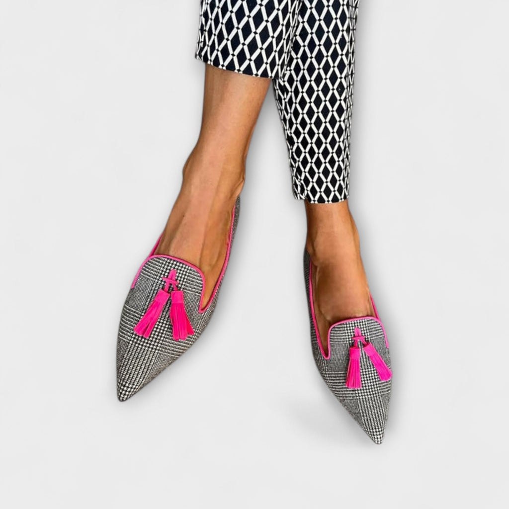 Hildegund - Mocassins Pointus à Carreaux