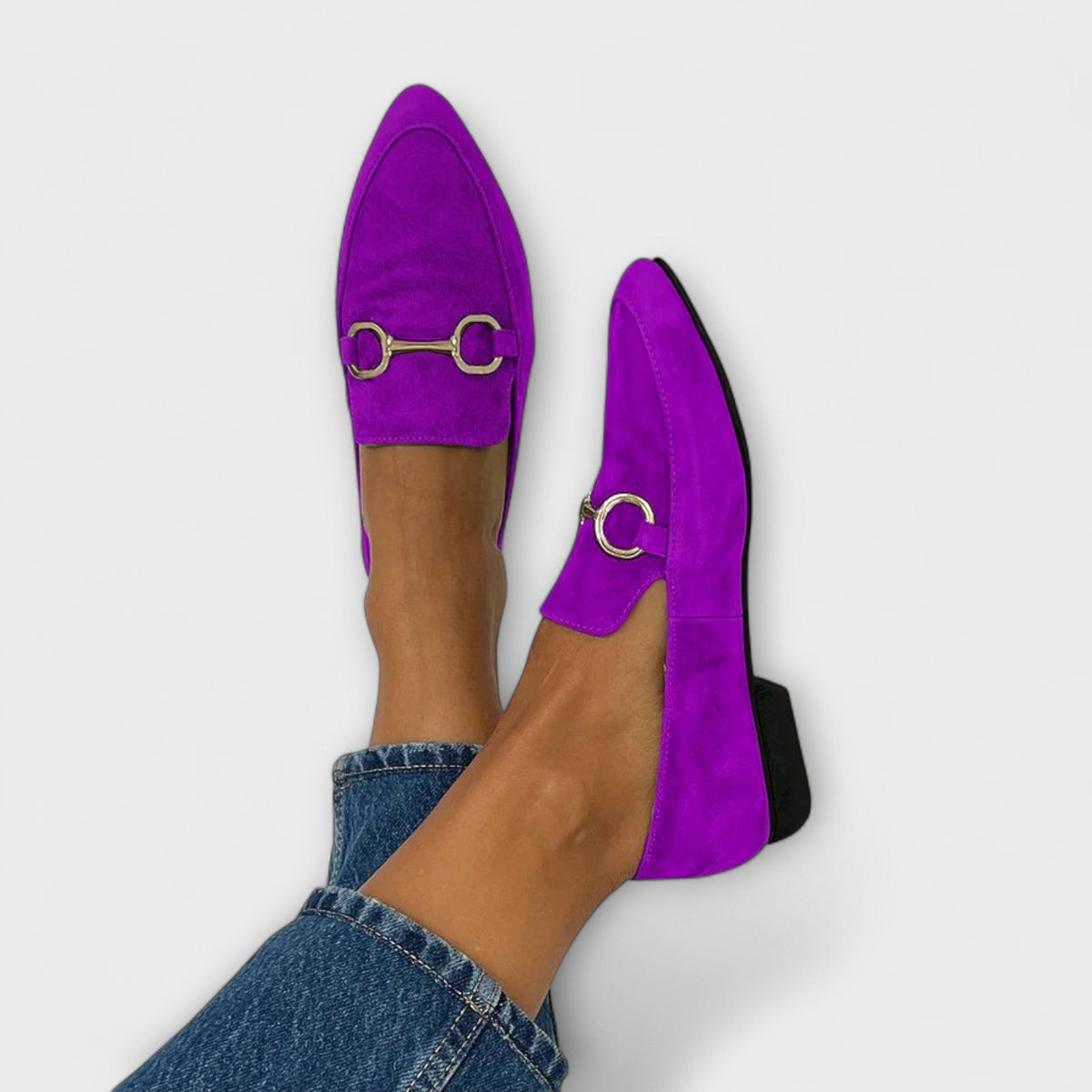 Klara - Mocassins Pointus Verts