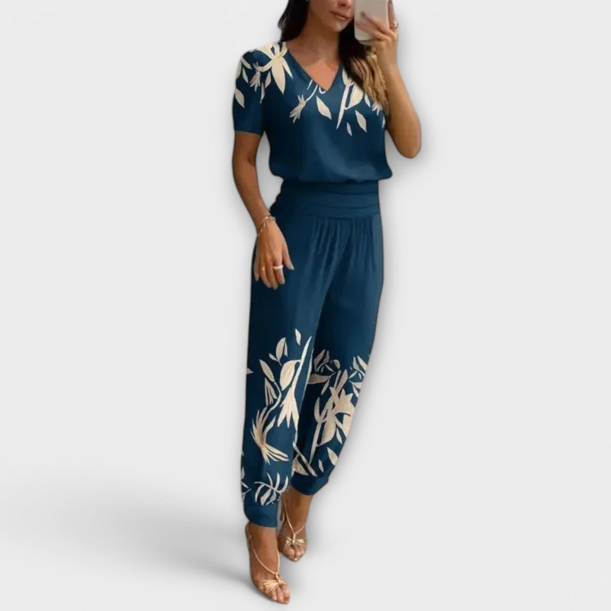Irmelin - Ensemble Vert avec Haut et Pantalon