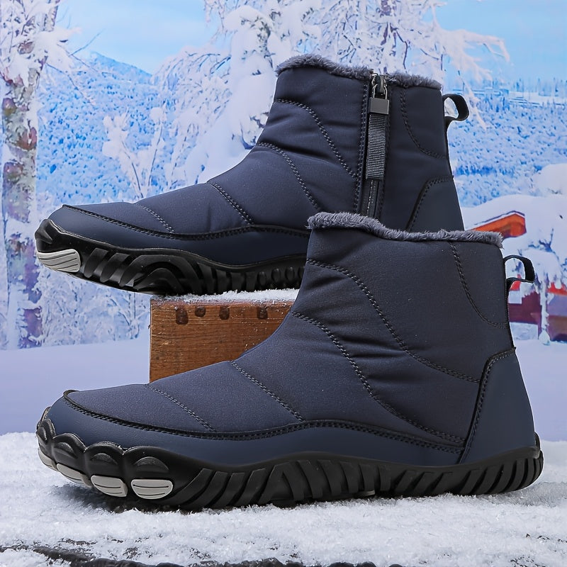 Freya - Botte d'hiver barefoot à avant-pied libre et doublure peluche chaude