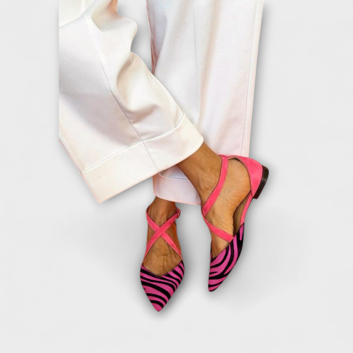 Sieghild - Slingbacks Zébrées Roses