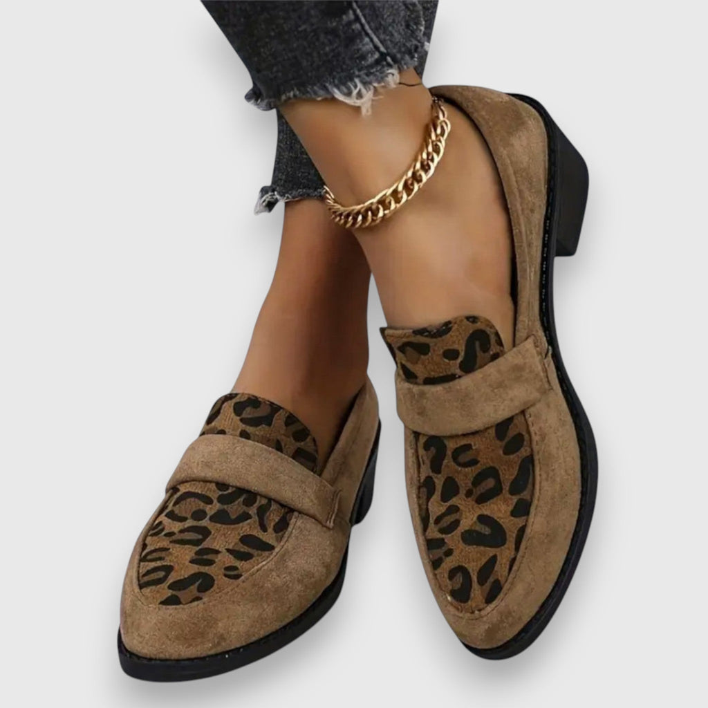 Brunhild - Mocassins Léopard Confortables