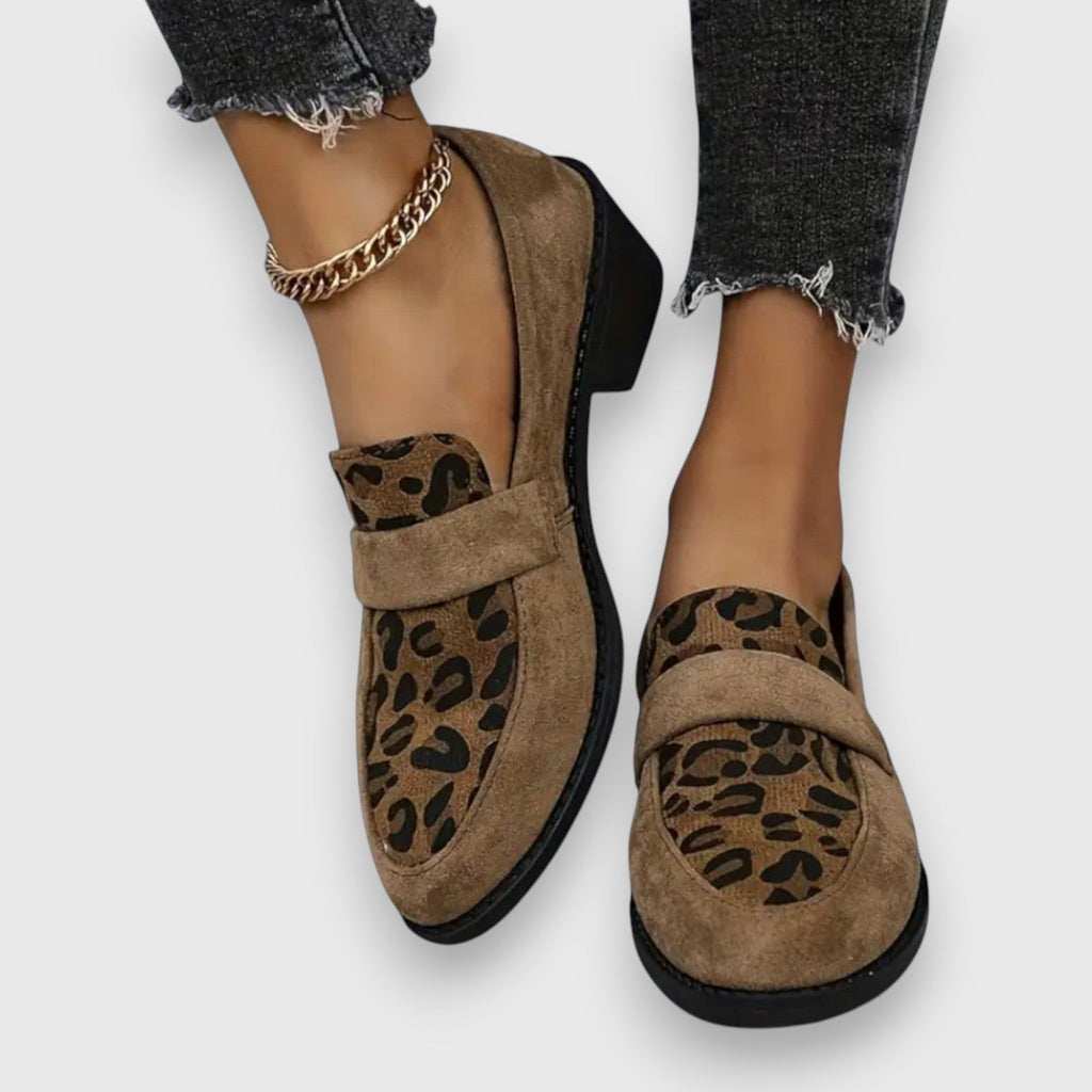 Brunhild - Mocassins Léopard Confortables
