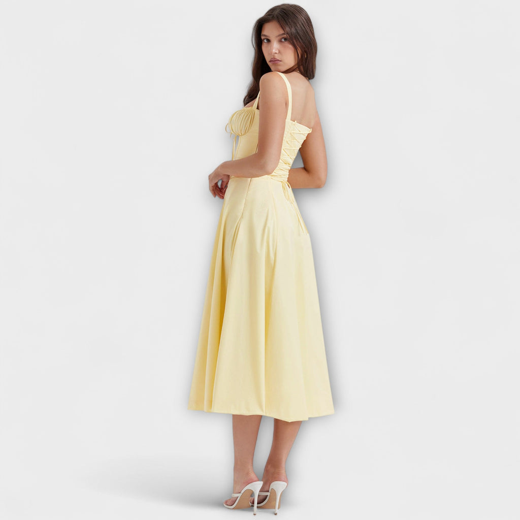 Zipporas - Robe Bustier Cintrée à Fleurs de Printemps