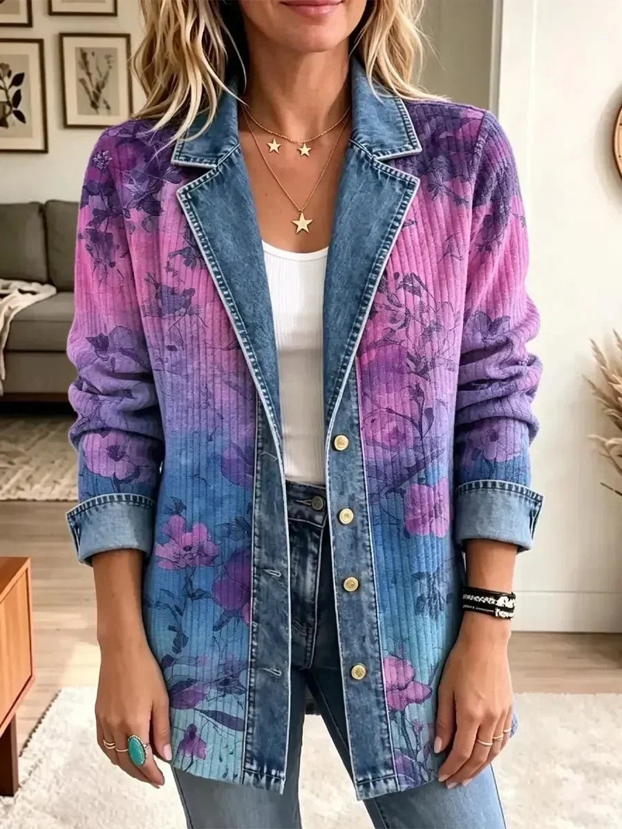 Brooklyn | Veste rétro à imprimé floral artistique