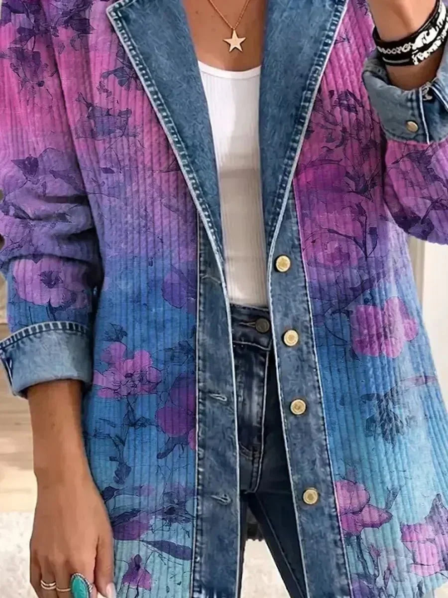 Brooklyn | Veste rétro à imprimé floral artistique