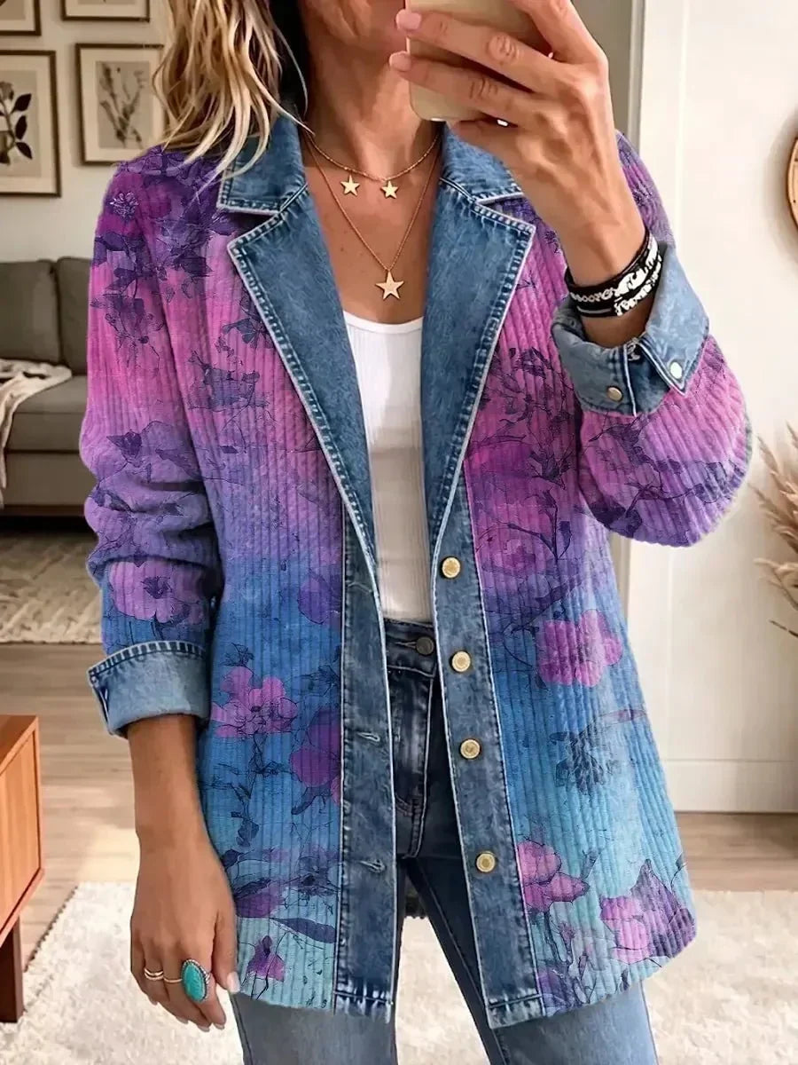Brooklyn | Veste rétro à imprimé floral artistique