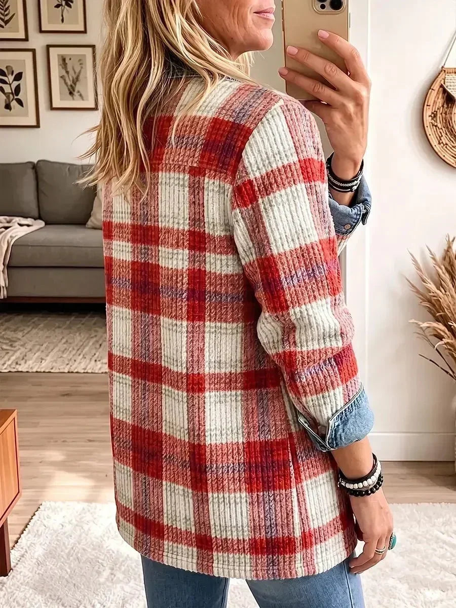 Hailey | Veste en jean patchwork vintage