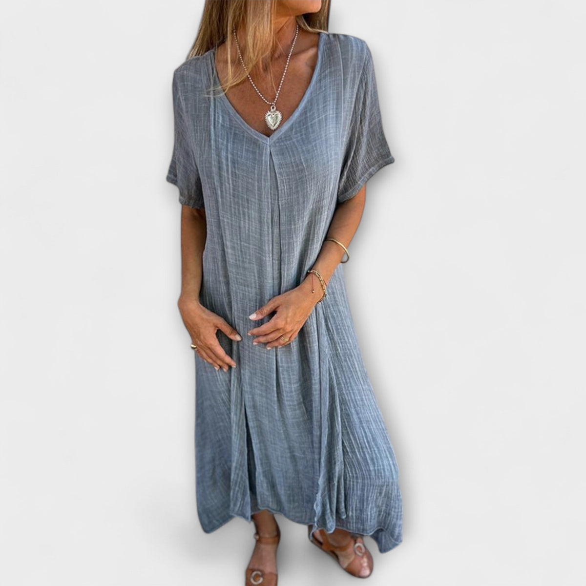 Juliette - Robe Malaga Légère Bleue