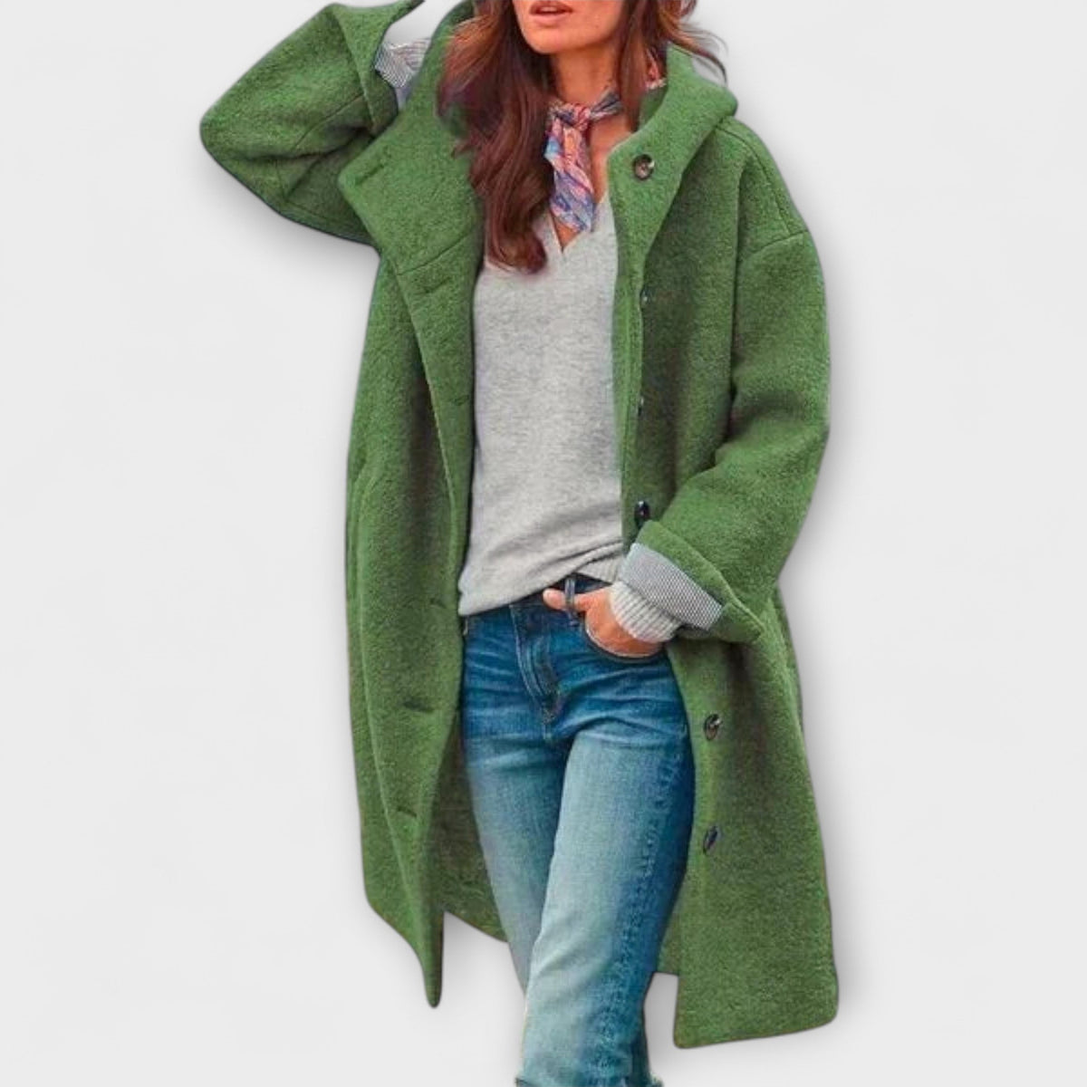 Laila - Manteau Long Vert