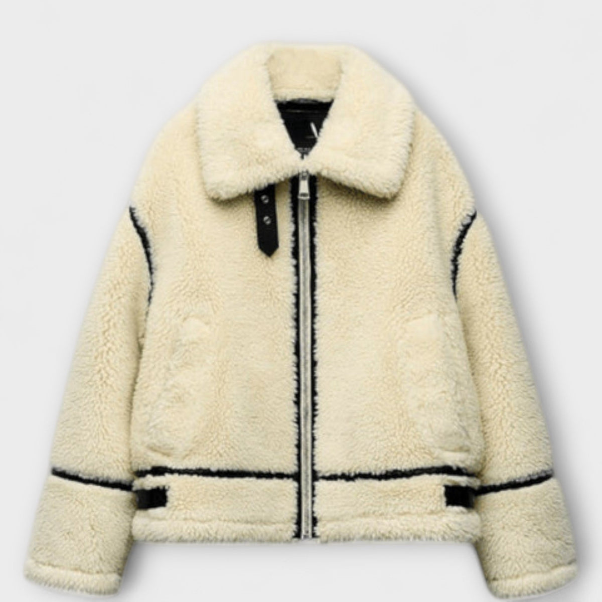 Adele - Blouson Bombardier Teddy Crème