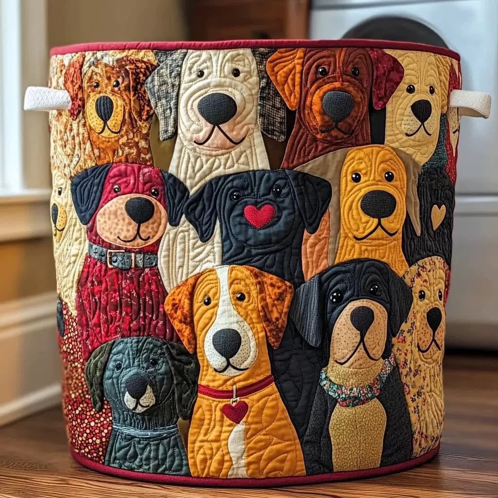 Barney | Panier de rangement matelassé