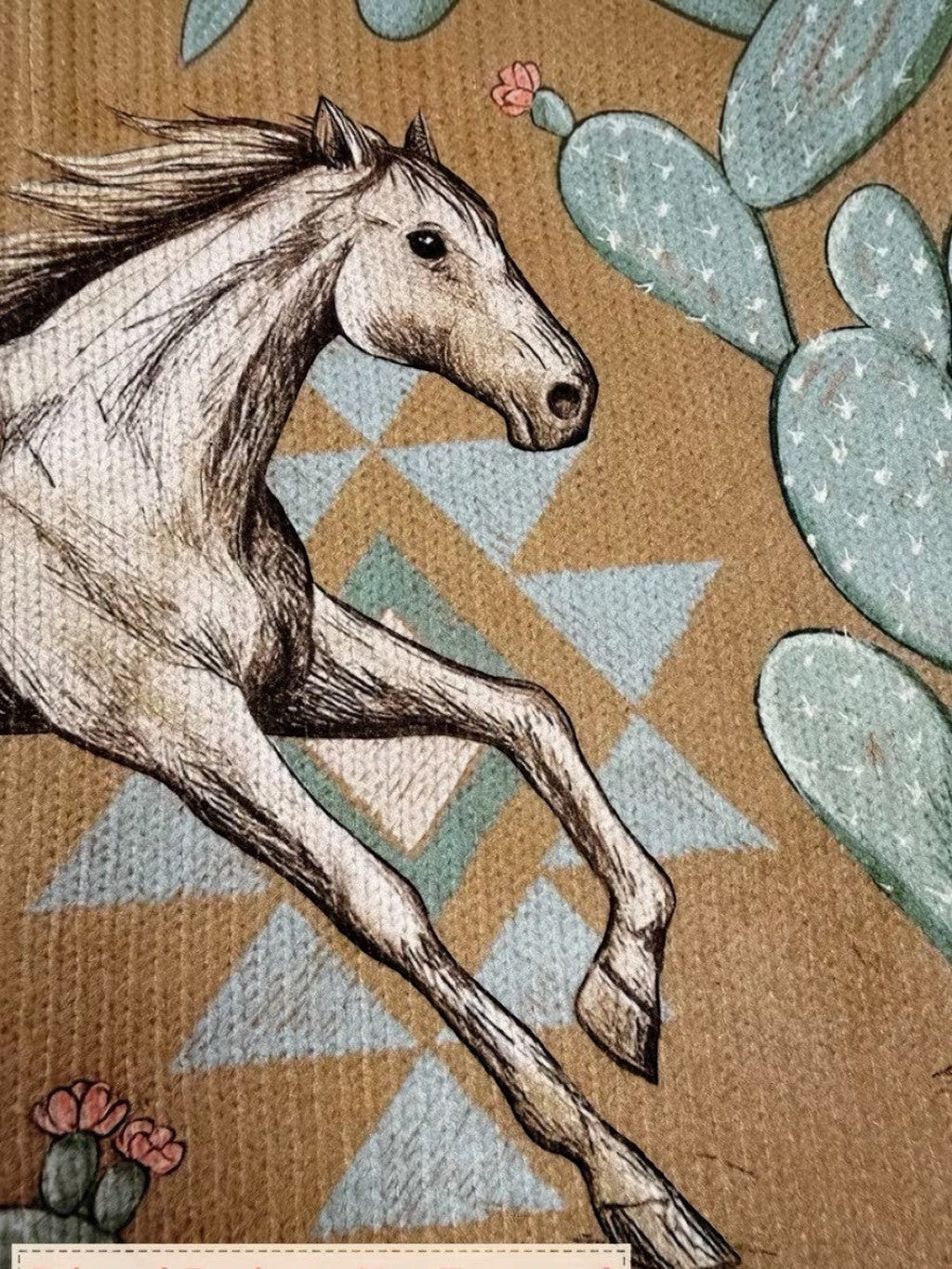 Aurora | Cardigan en maille à motif chevaux et cactus
