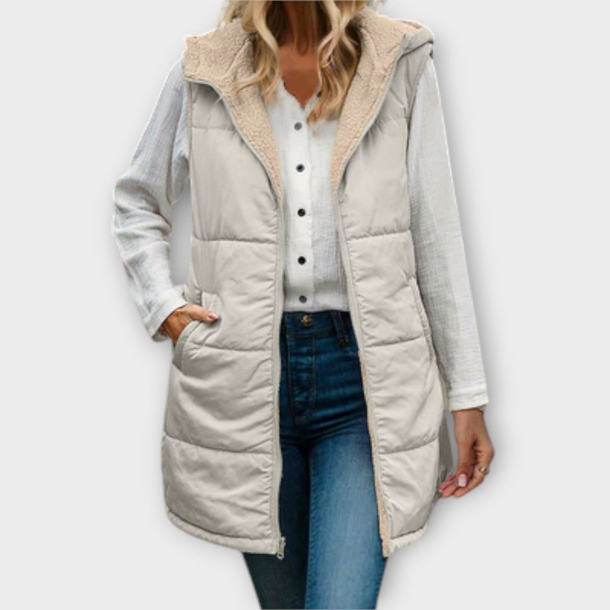 Margaret - Doudoune Sans Manches Vert Olive