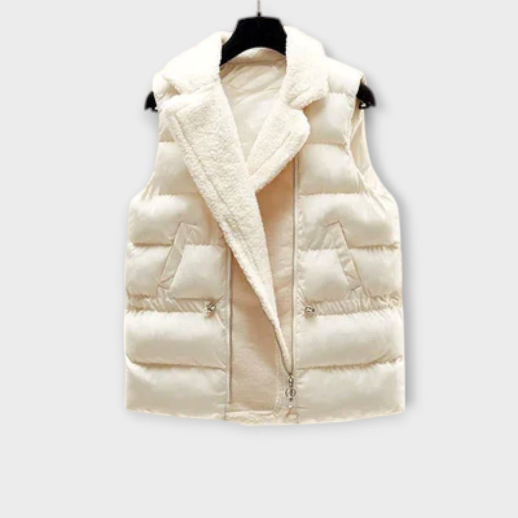 Lucy - Ensemble Tricoté Crème avec Gilet