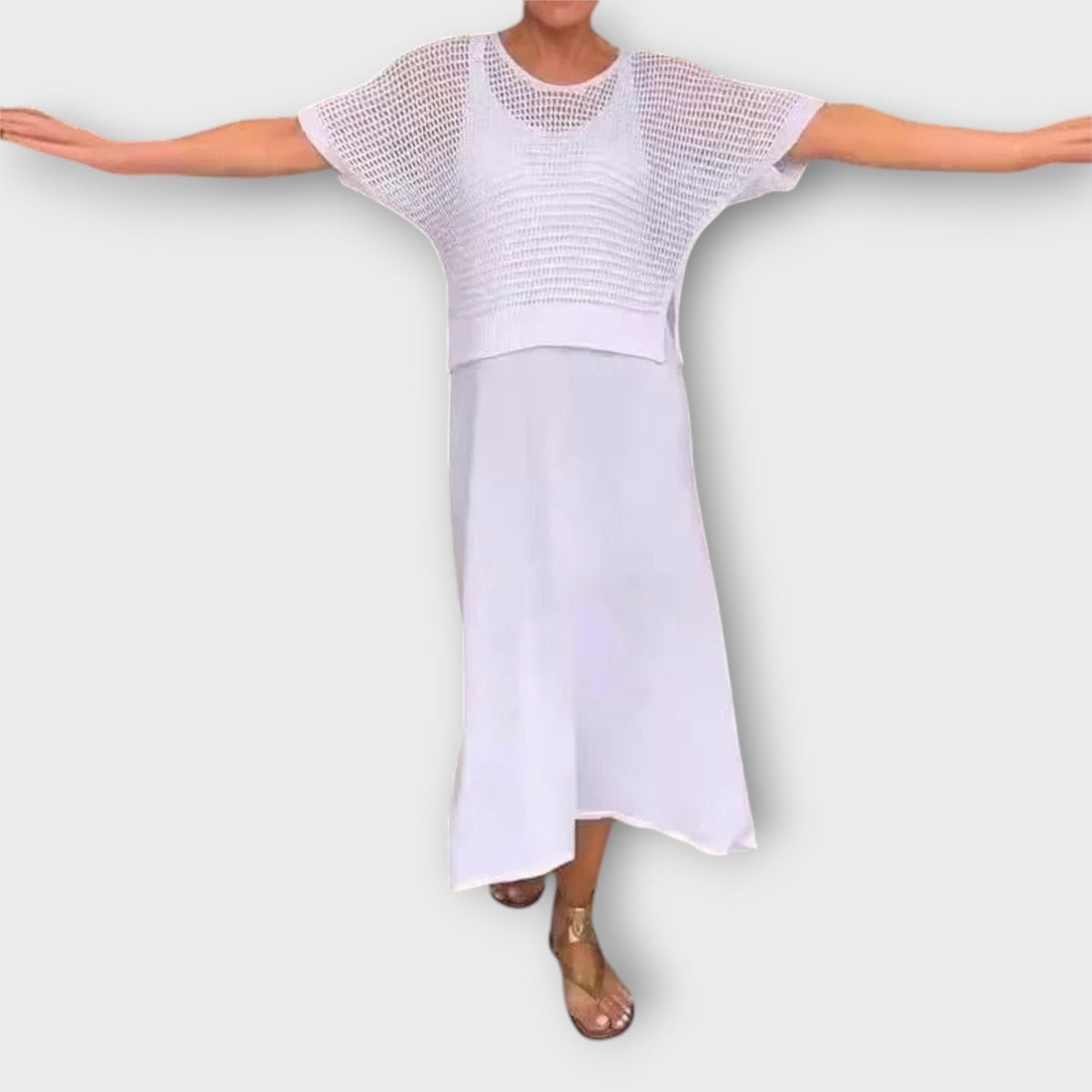 Alma - Ensemble Tricoté Fait Main Mauve