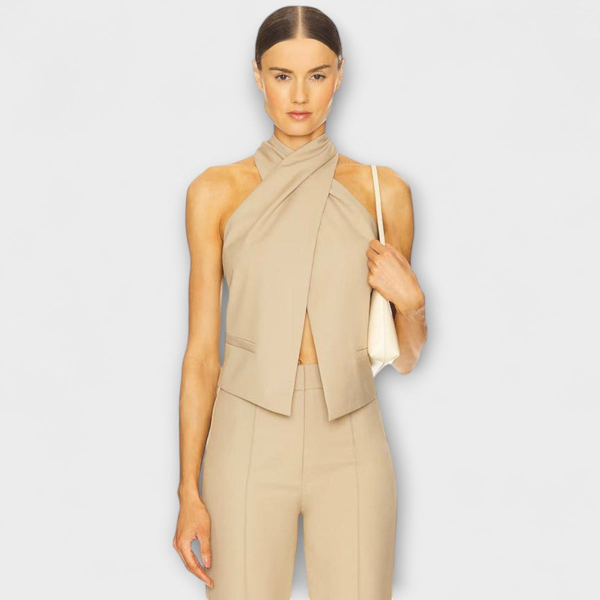 Juni - Top Dos-Nu Croisé Beige