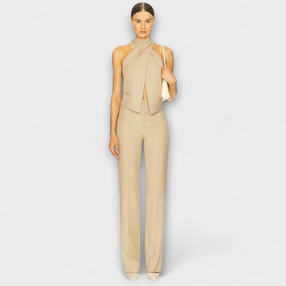 Juni - Top Dos-Nu Croisé Beige
